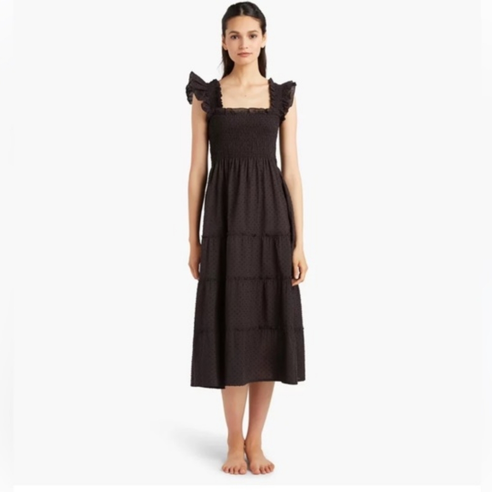 Hill House Ellie Nap Dress, Black Swiss Dot, XS - Picture 3 of 3